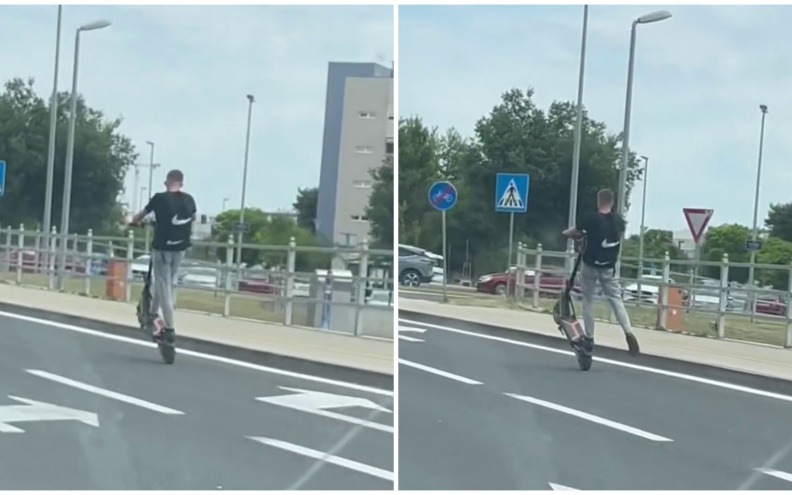 [VIDEO] Snimka mladića koji vozi romobil na Bulevaru šokirala Zadrane: 'Ovo su kamikaze na cesti!'