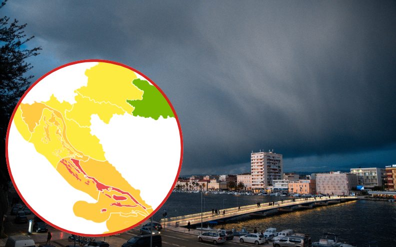 Zbog nevremena i orkanskog vjetra izdano crveno upozorenje za Dalmaciju