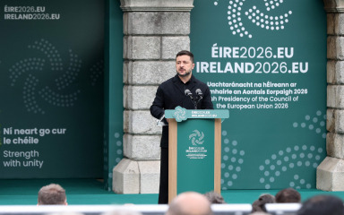Zelenski zahvalio Irskoj na podršci u obraćanju u Dublinskom dvorcu