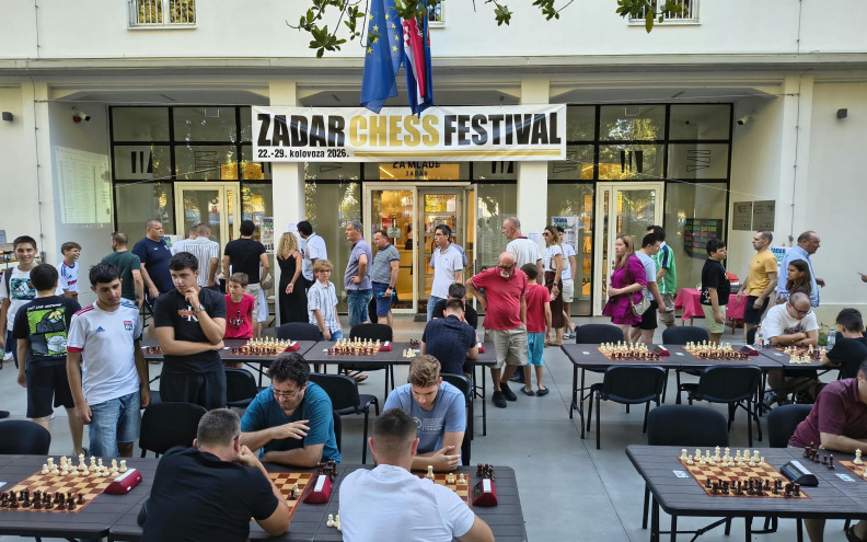 Na Zadar Chess Festival stiglo više od 120 igrača iz čak 21 zemlje: Velemajstori i mlade nade za istim stolom