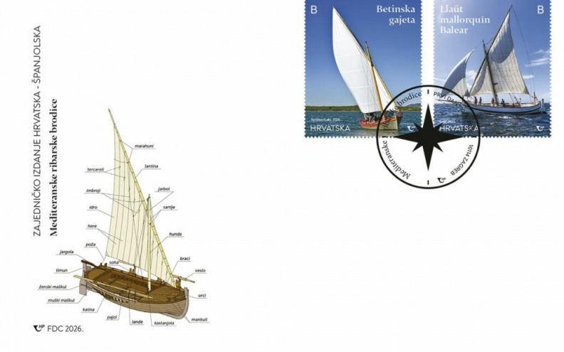 Hrvatska pošta izdaje marke s motivima tradicionalnih mediteranskih ribarskih brodica