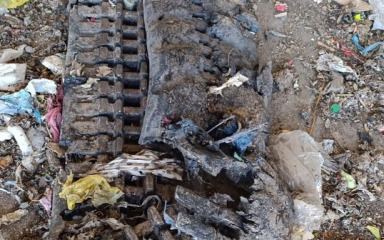 Neobičan prizor u CGO-u: U postrojenju za obradu otpada završila cijela gusjenica bagera