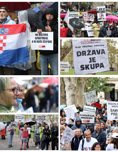 [FOTO] Pogledajte transparente s prosvjeda poduzetnika i iznajmljivači: ‘Tko je jamio, neka i vrati’