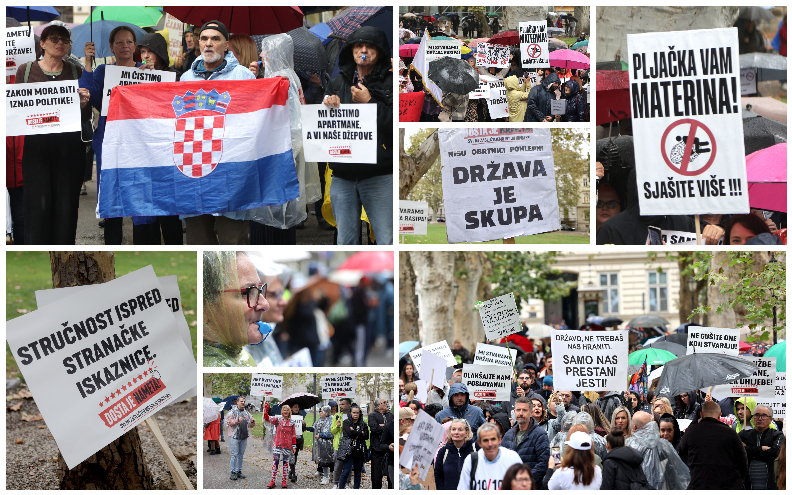 [FOTO] Pogledajte transparente s prosvjeda poduzetnika i iznajmljivači: 'Tko je jamio, neka i vrati'