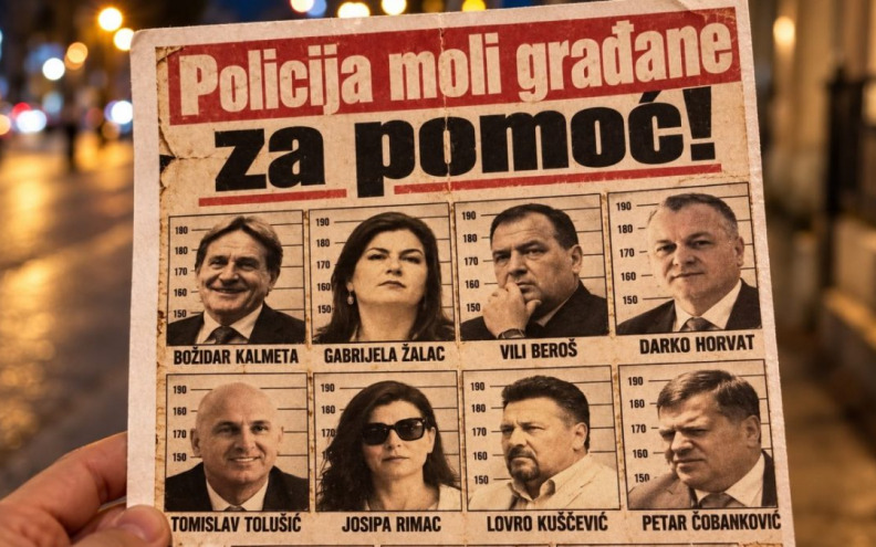 U Splitu osvanula neobična tjeralica s Kalmetom, Berošem i Rimac. Policija traži autora